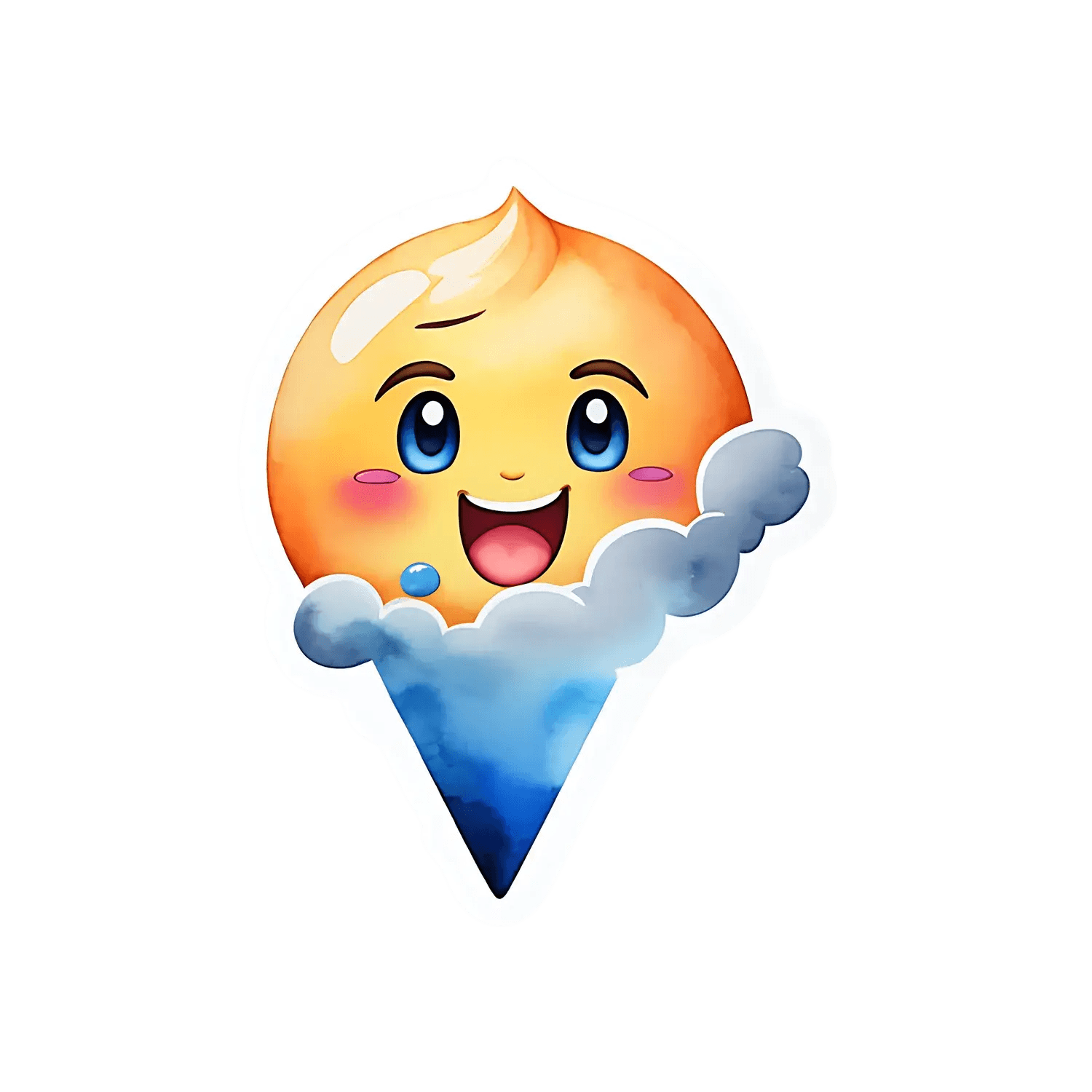 Cute Ice Cream - Sticker - Heat Press Transfer
