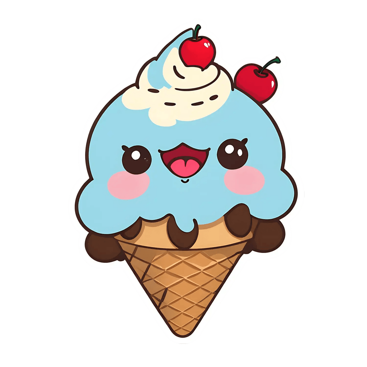 Cute Ice Cream - Sticker - Heat Press Transfer