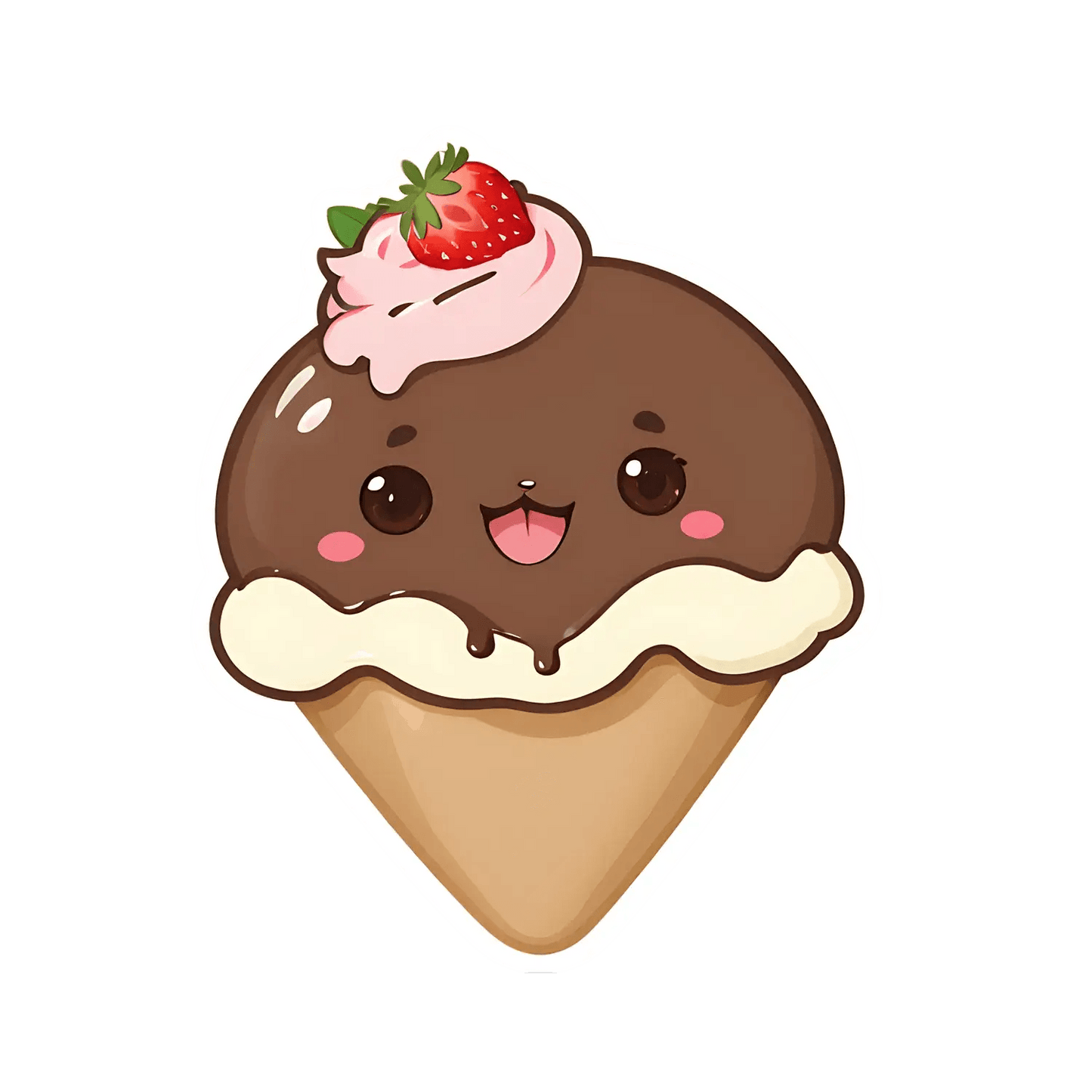 Cute Ice Cream - Sticker - Heat Press Transfer