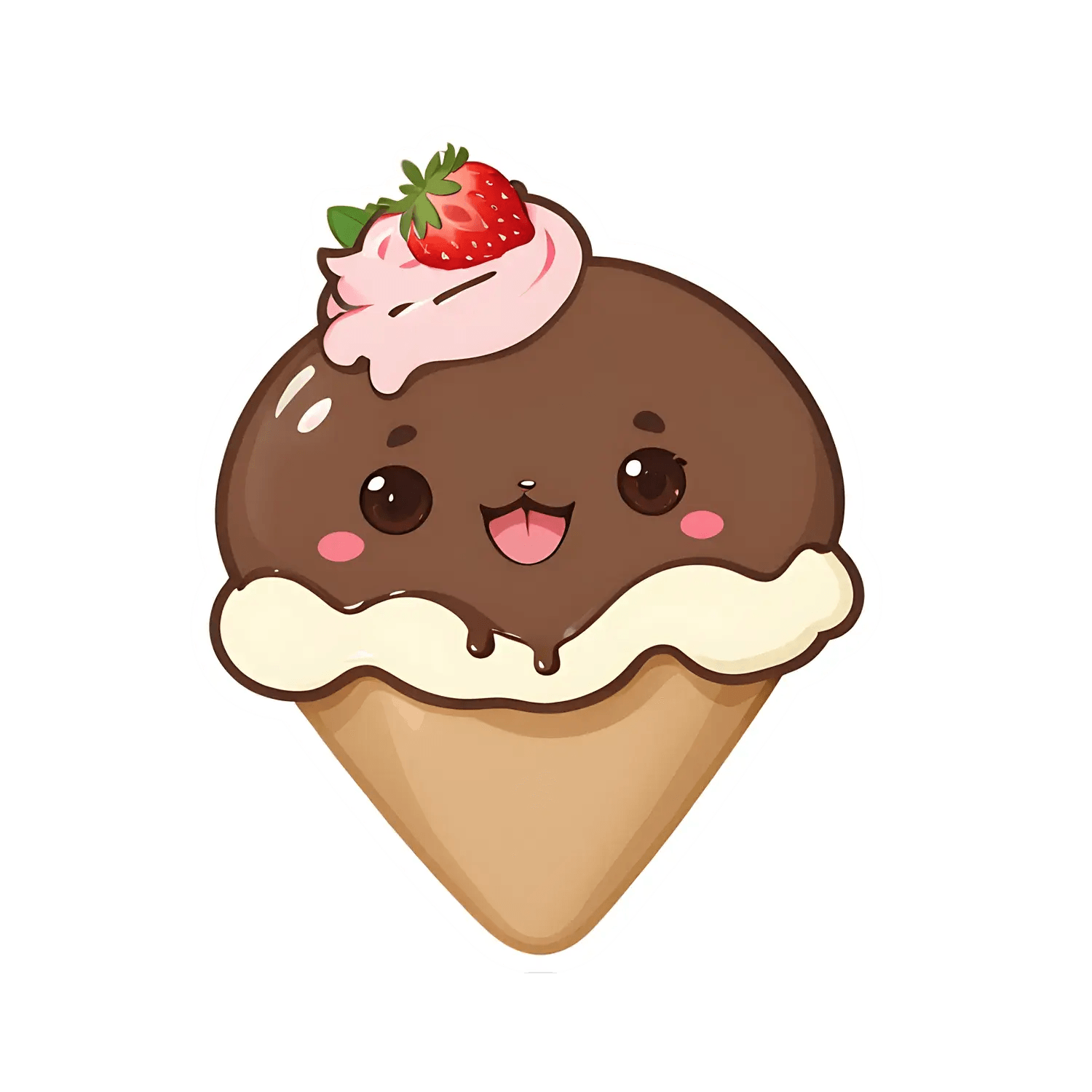 Cute Ice Cream - Sticker - Heat Press Transfer