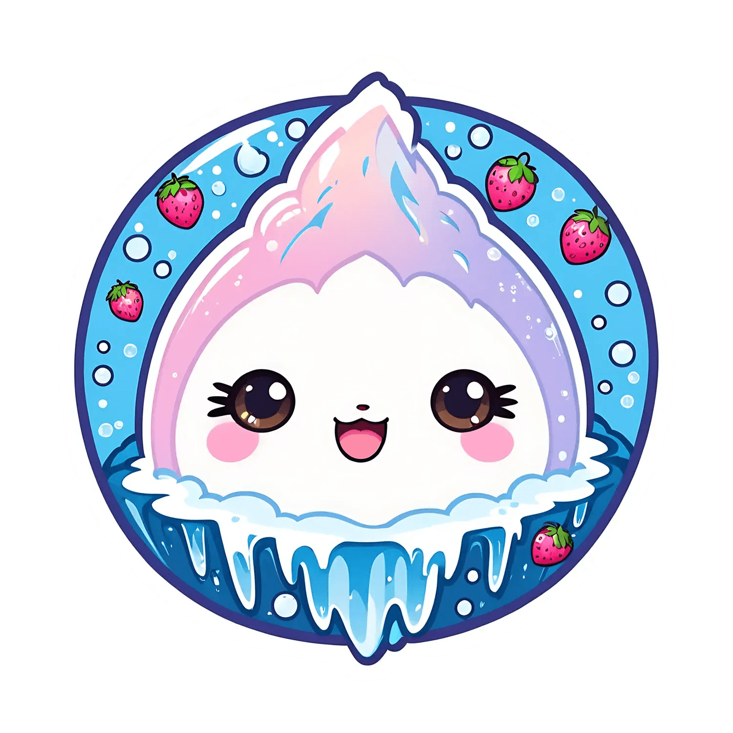 Cute Ice Cream - Sticker - Heat Press Transfer