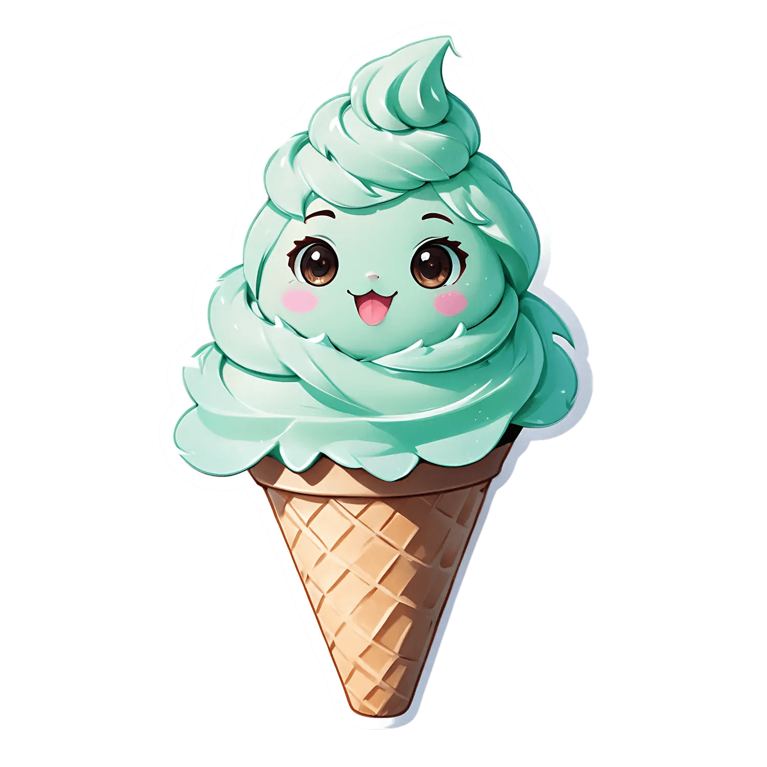 Cute Ice Cream - Sticker - Heat Press Transfer
