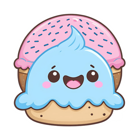 Cute Ice Cream Sticker - UV DTF Design - Heat Press Transfer