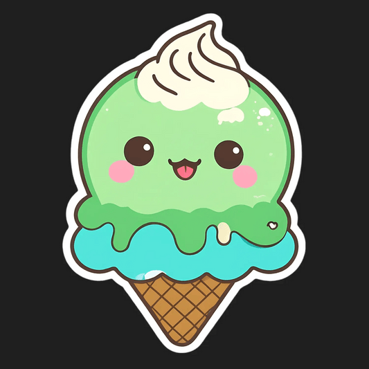 Cute Ice Cream - Sticker for Kids - Heat Press Transfer