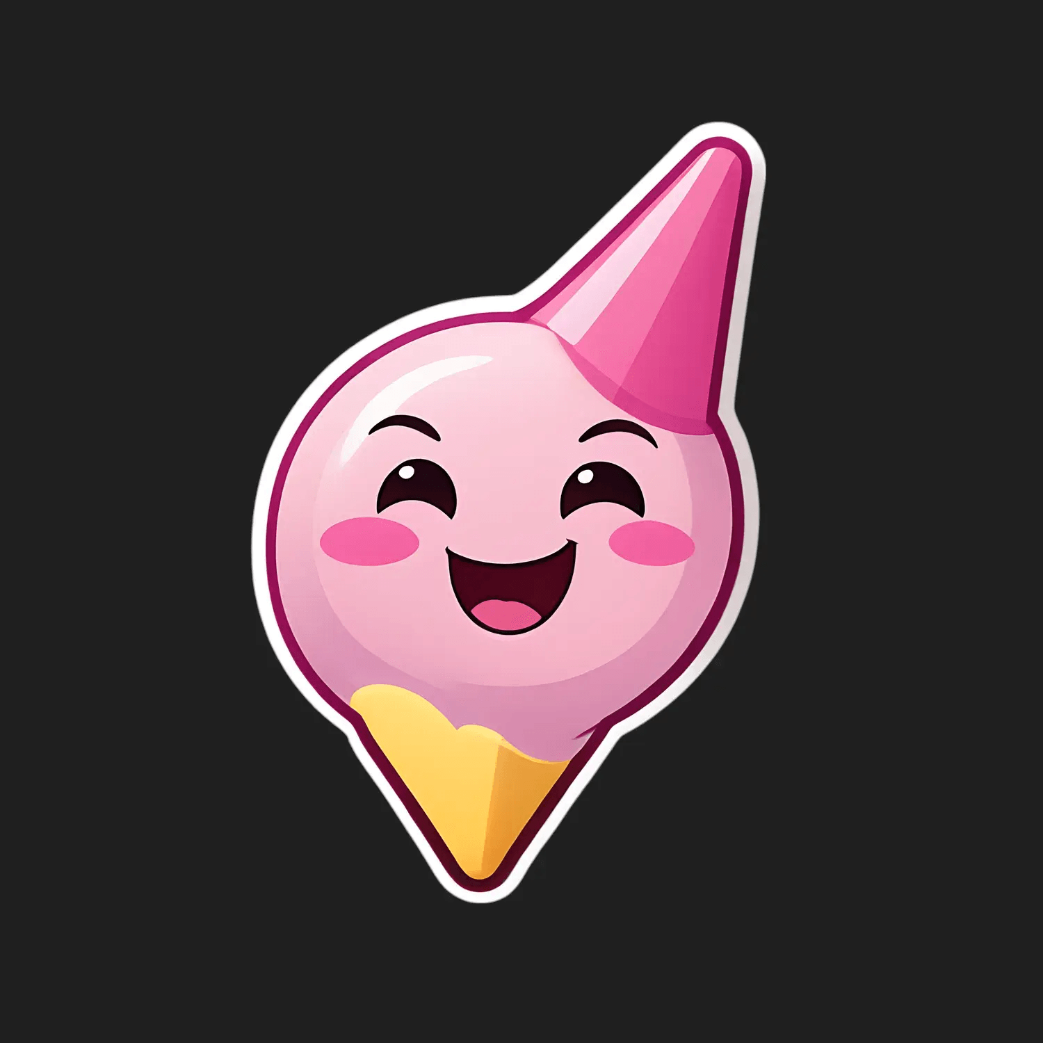 Cute Ice Cream - UV Sticker - Heat Press Transfer