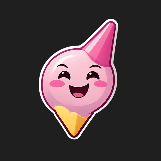Cute Ice Cream - UV Sticker - Heat Press Transfer