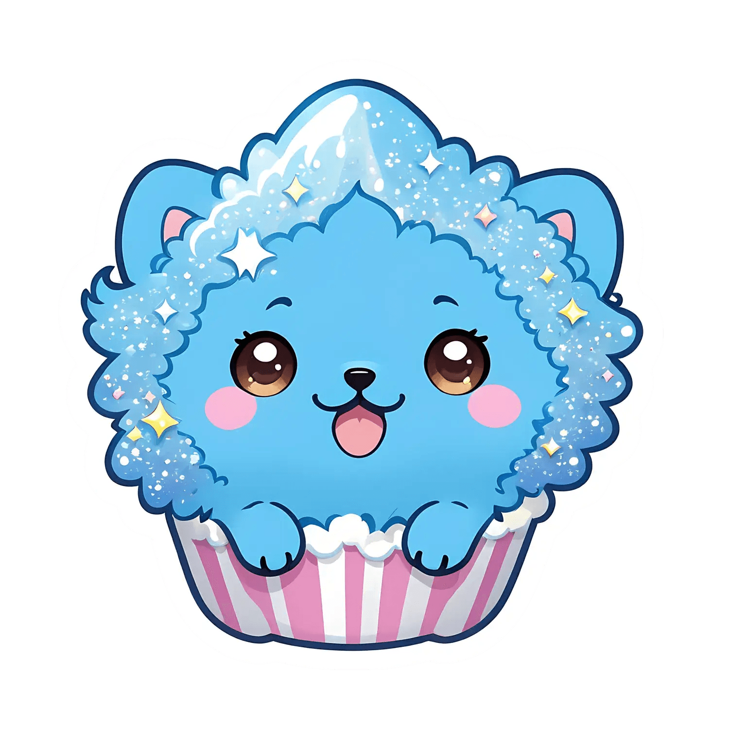 Cute Kawaii Cupcake - Sticker - Heat Press Transfer