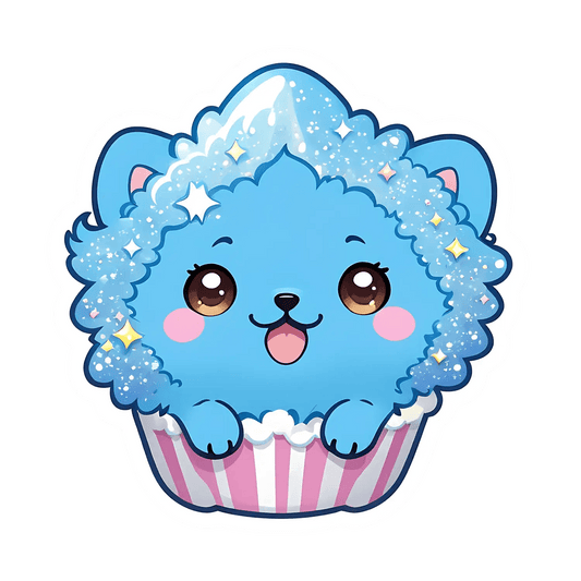 Cute Kawaii Cupcake - Sticker - Heat Press Transfer