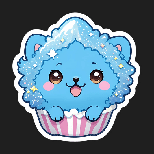 Cute Kawaii Cupcake - Sticker - Heat Press Transfer