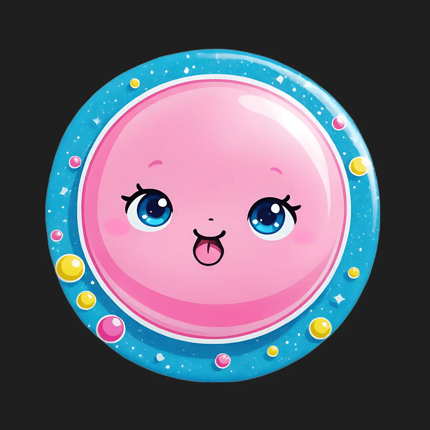 Cute Kawaii Face - Sticker - Heat Press Transfer