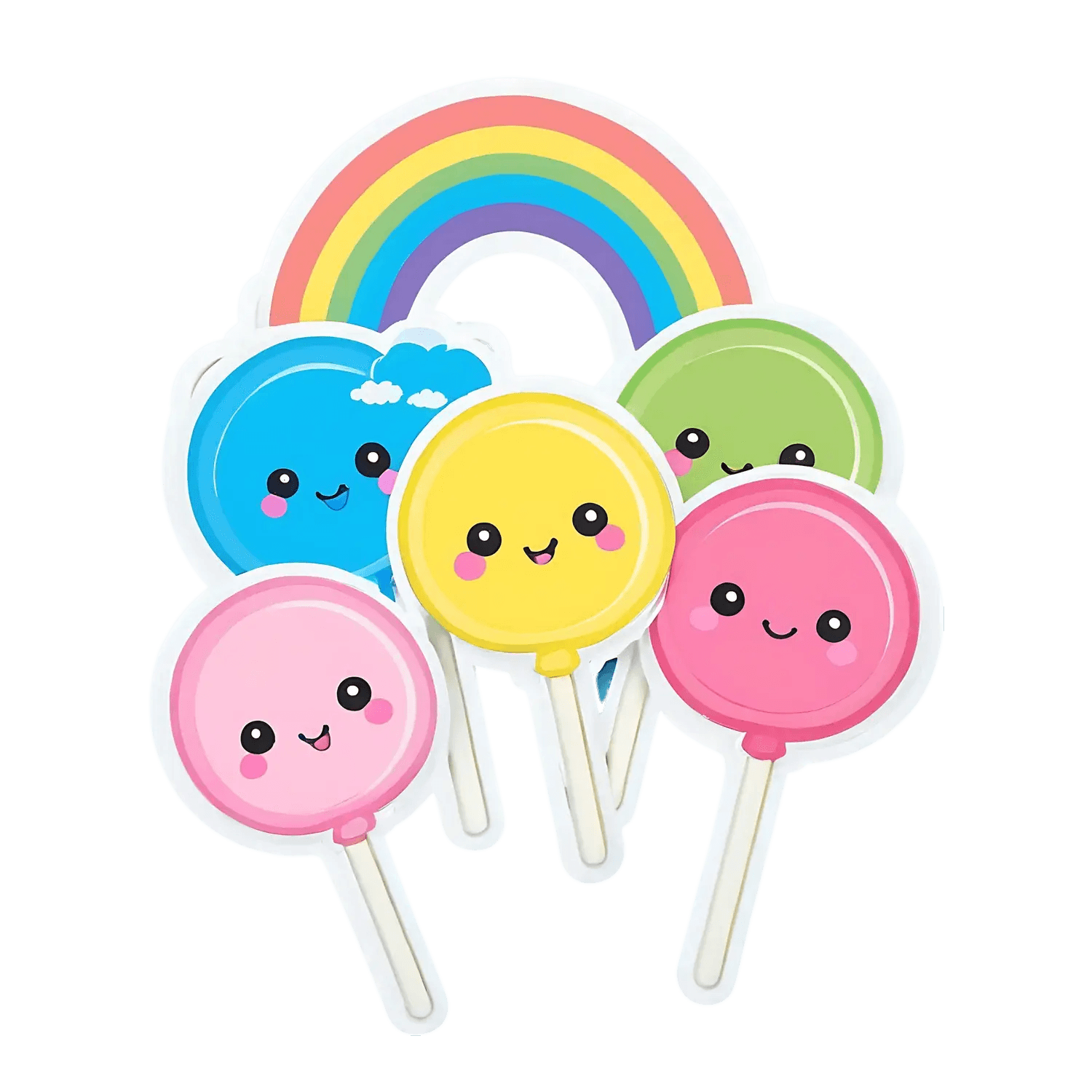 Cute Kawaii Popsicles - Sticker - Heat Press Transfer