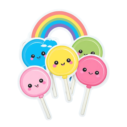 Cute Kawaii Popsicles - Sticker - Heat Press Transfer