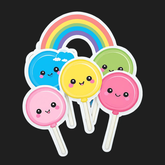 Cute Kawaii Popsicles - Sticker - Heat Press Transfer