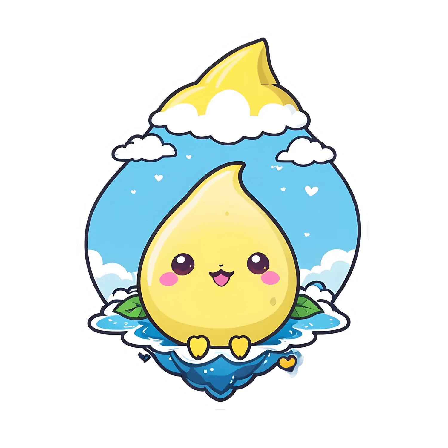 Cute Lemon Character - Sticker - Heat Press Transfer