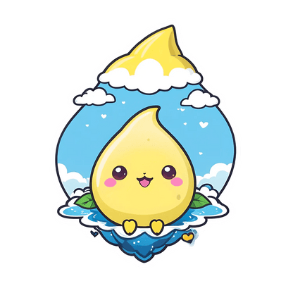 Cute Lemon Character - Sticker - Heat Press Transfer