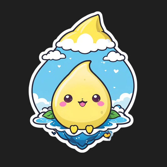 Cute Lemon Character - Sticker - Heat Press Transfer