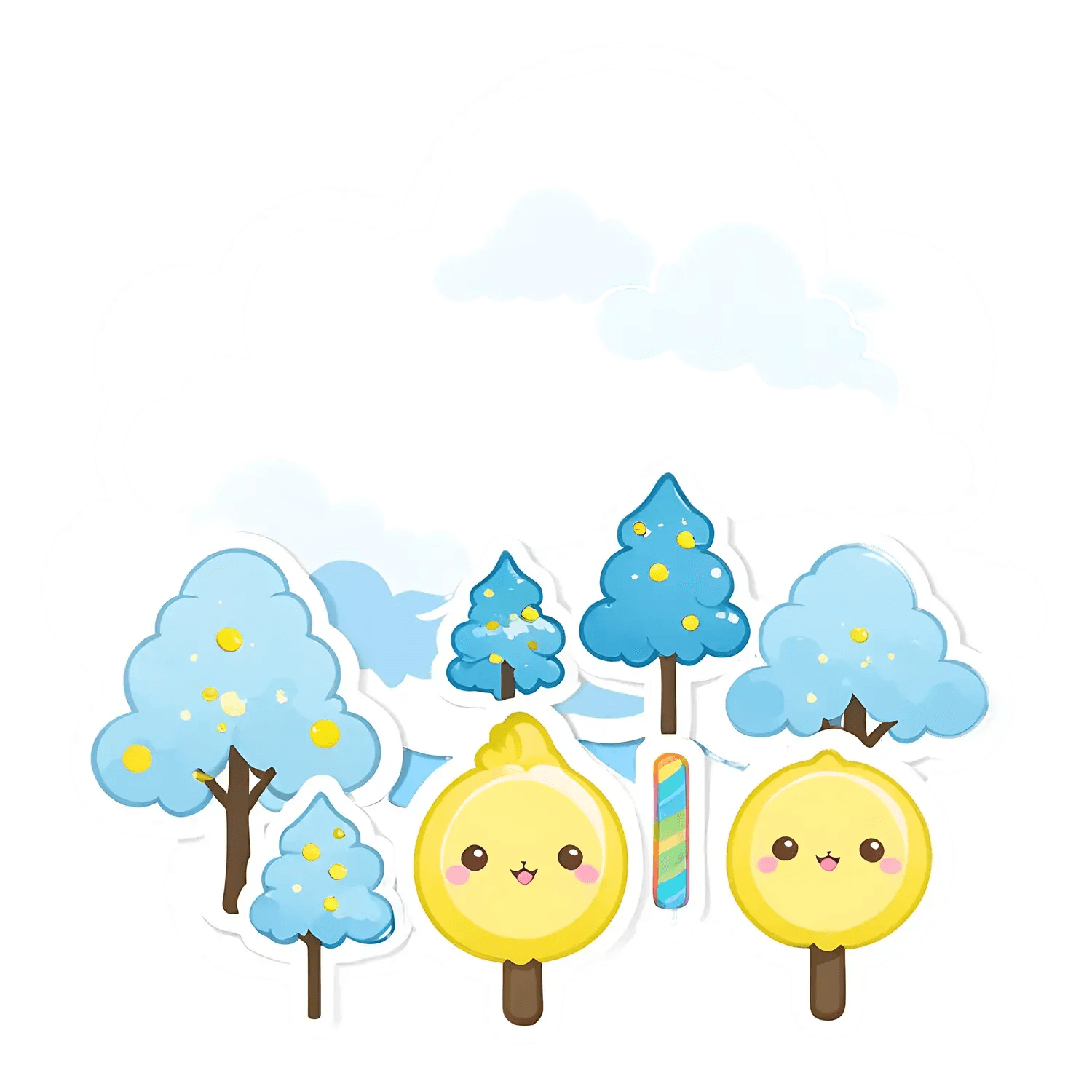 Cute Lemon Trees - Sticker - Heat Press Transfer