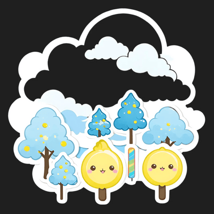 Cute Lemon Trees - Sticker - Heat Press Transfer