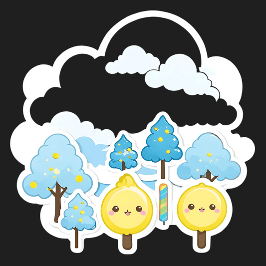 Cute Lemon Trees - Sticker - Heat Press Transfer