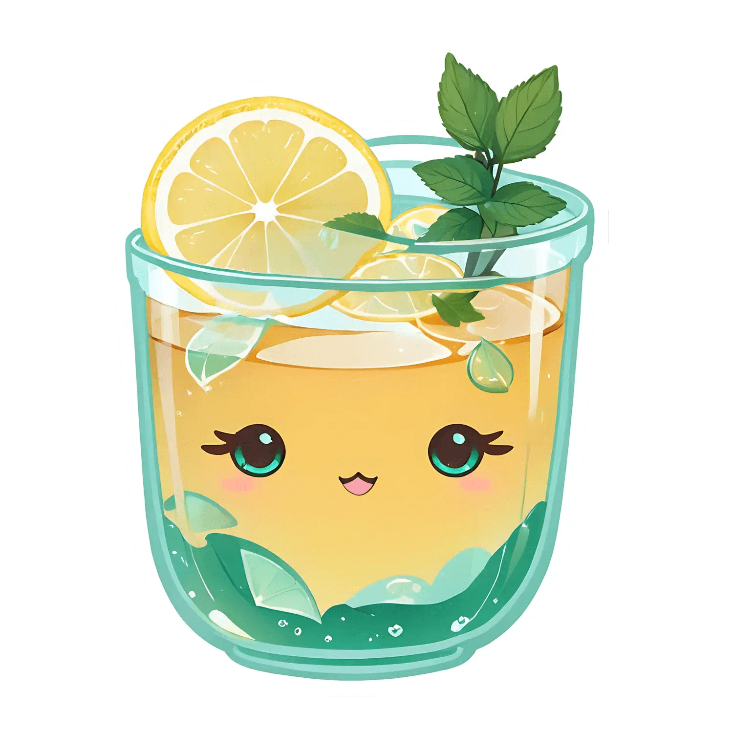Cute Lemonade Glass - Sticker - Heat Press Transfer