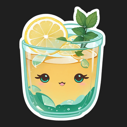 Cute Lemonade Glass - Sticker - Heat Press Transfer