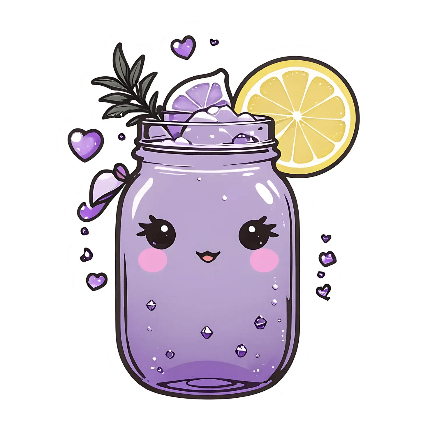 Cute Lemonade Jar - Sticker - Heat Press Transfer