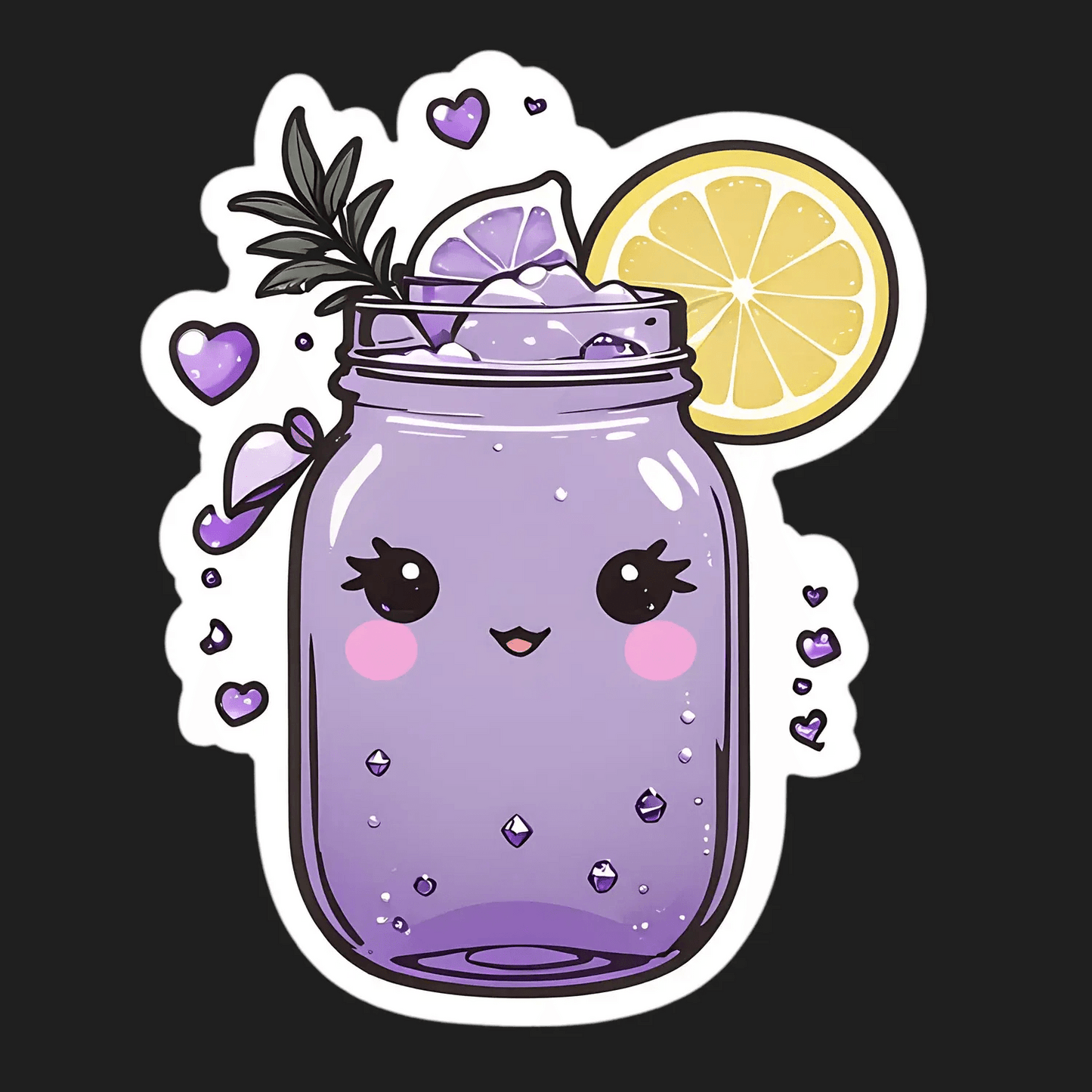 Cute Lemonade Jar - Sticker - Heat Press Transfer