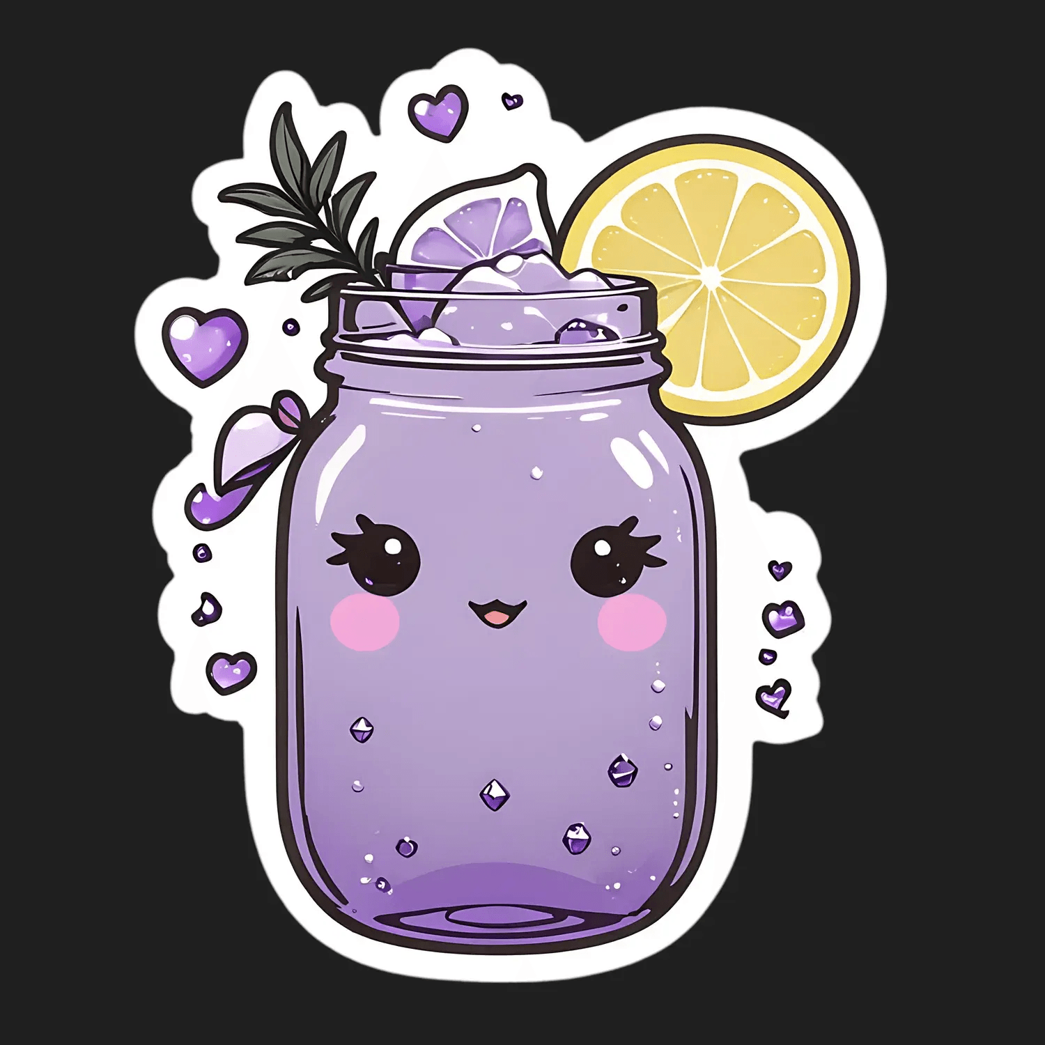 Cute Lemonade Jar - Sticker - Heat Press Transfer