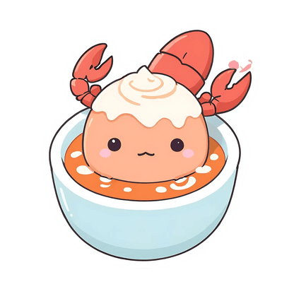 Cute Lobster Soup - Sticker - Heat Press Transfer