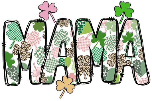 Cute Lucy Mama Saint Patricks Day Design- DTF Ready To Press - Heat Press Transfer
