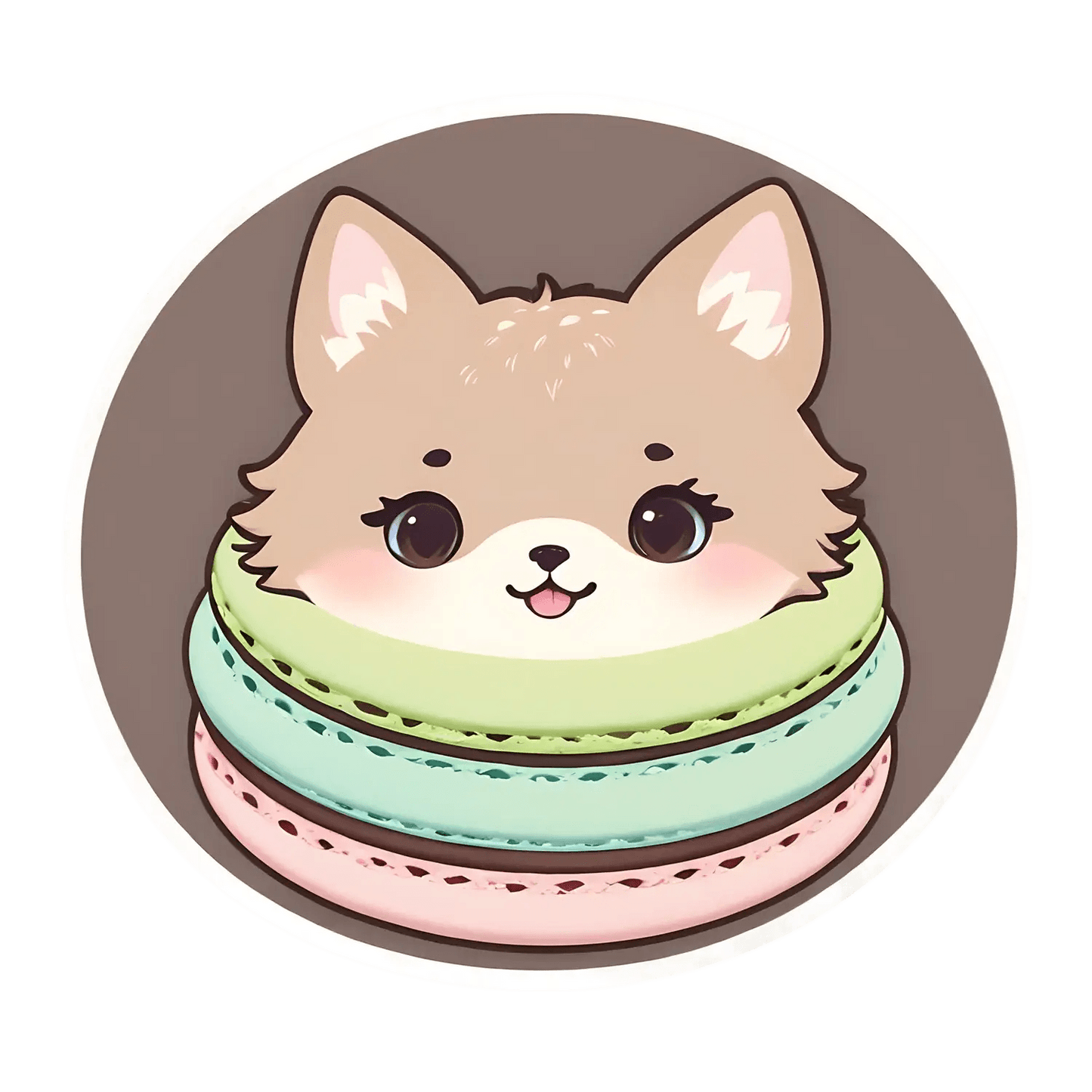 Cute Macaron Fox - Sticker - Heat Press Transfer