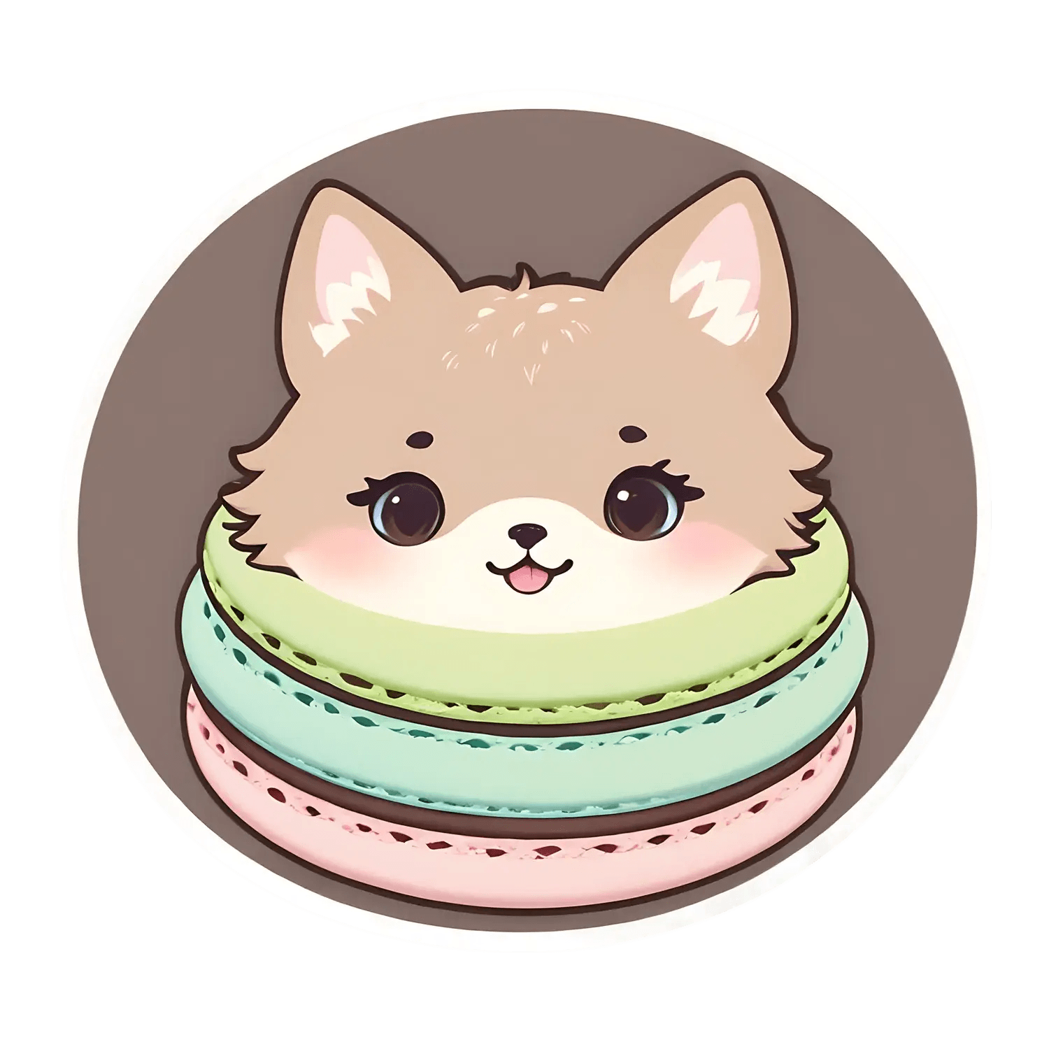 Cute Macaron Fox - Sticker - Heat Press Transfer
