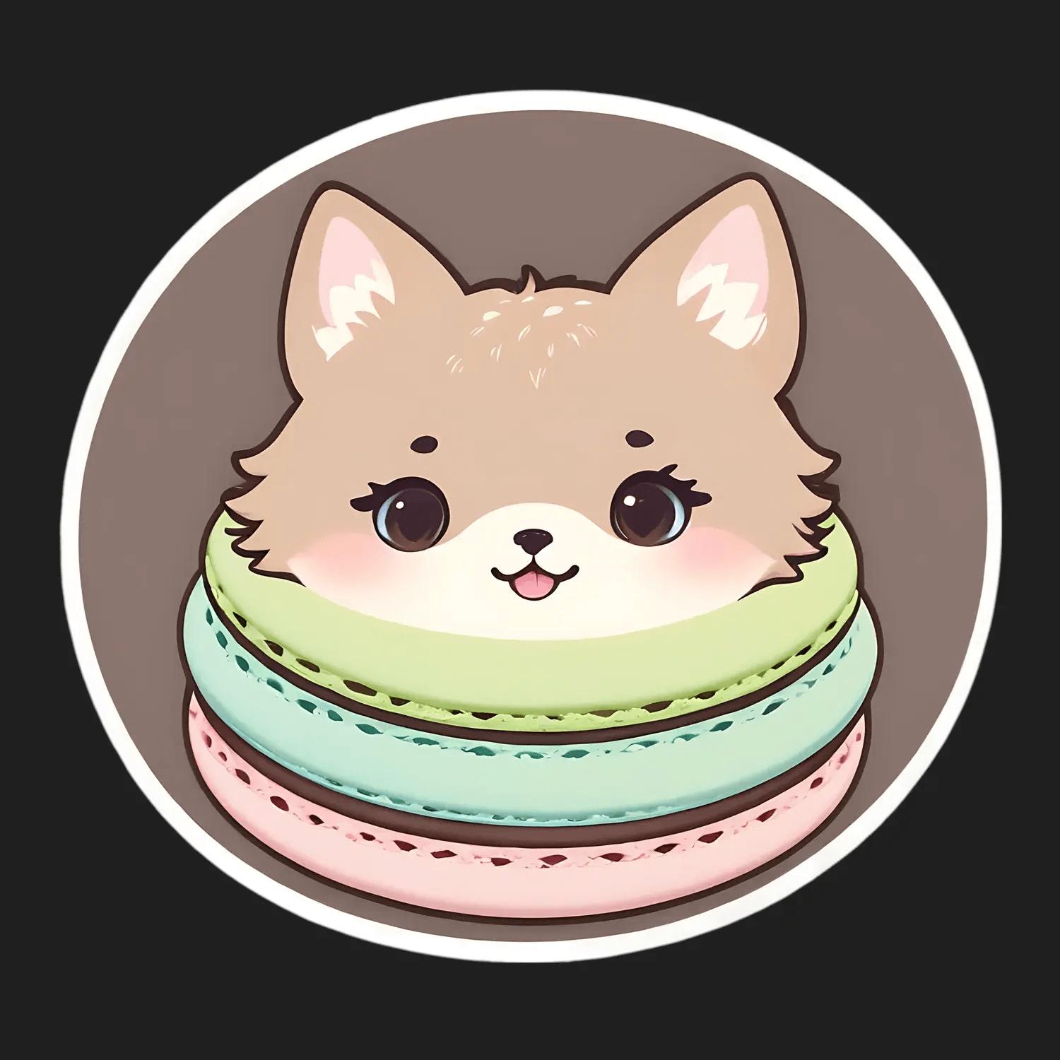 Cute Macaron Fox - Sticker - Heat Press Transfer