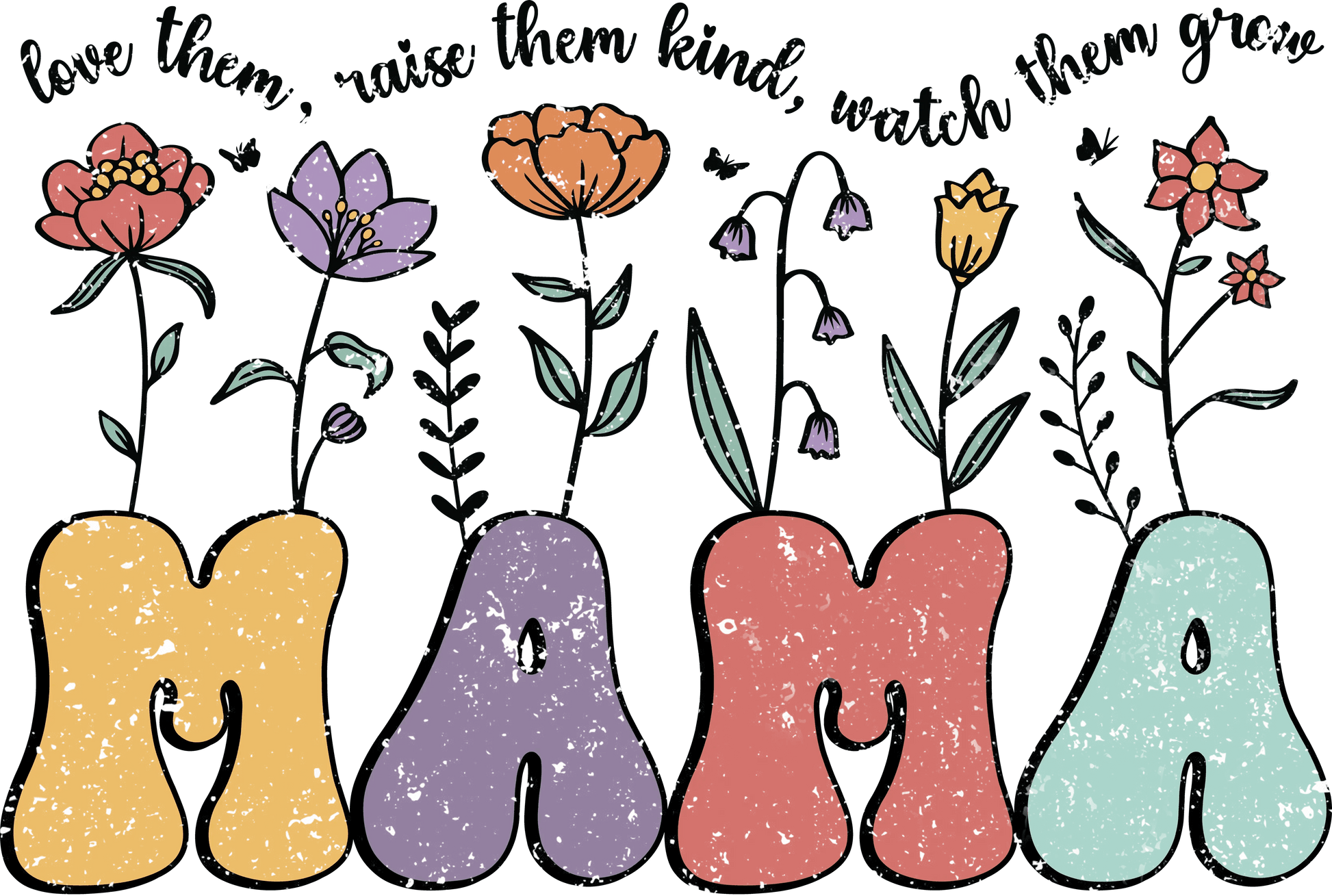 Cute Mama Design - DTF Ready To Press - Heat Press Transfer