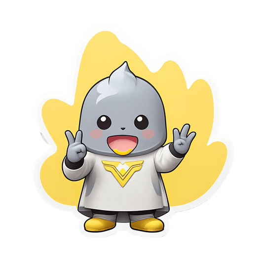 Cute Mascot Victory - UV DTF Sticker - Heat Press Transfer