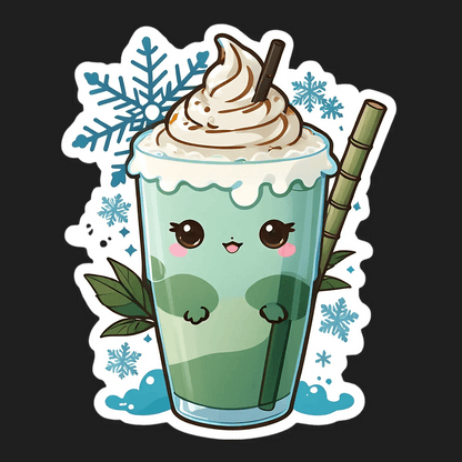 Cute Matcha Latte - Sticker - Heat Press Transfer
