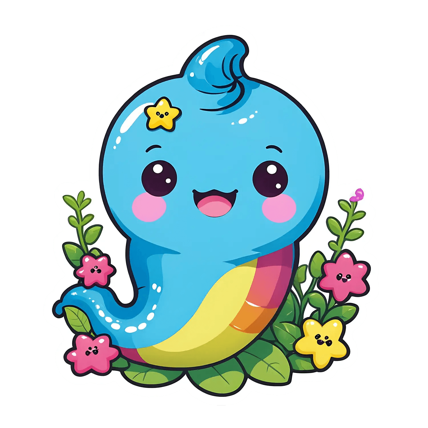 Cute Mermaid Sticker - Adorable UV DTF Sticker - Heat Press Transfer