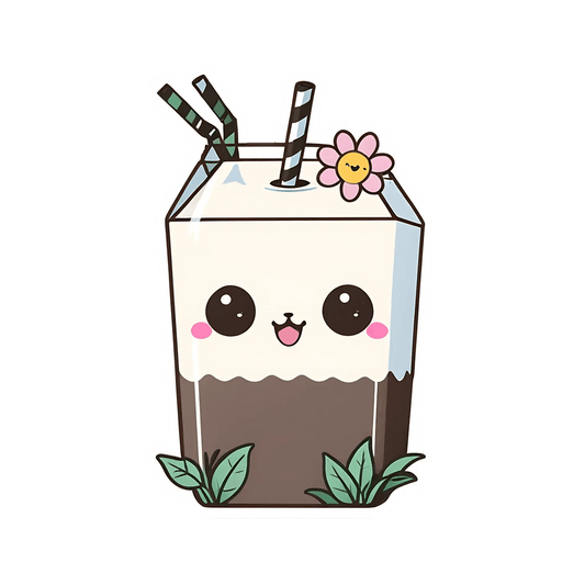 Cute Milk Carton - Sticker - Heat Press Transfer
