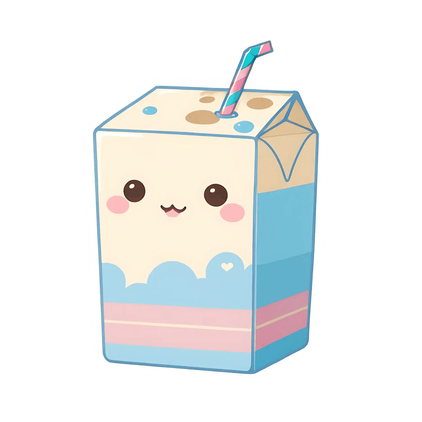Cute Milk Carton - Sticker - Heat Press Transfer