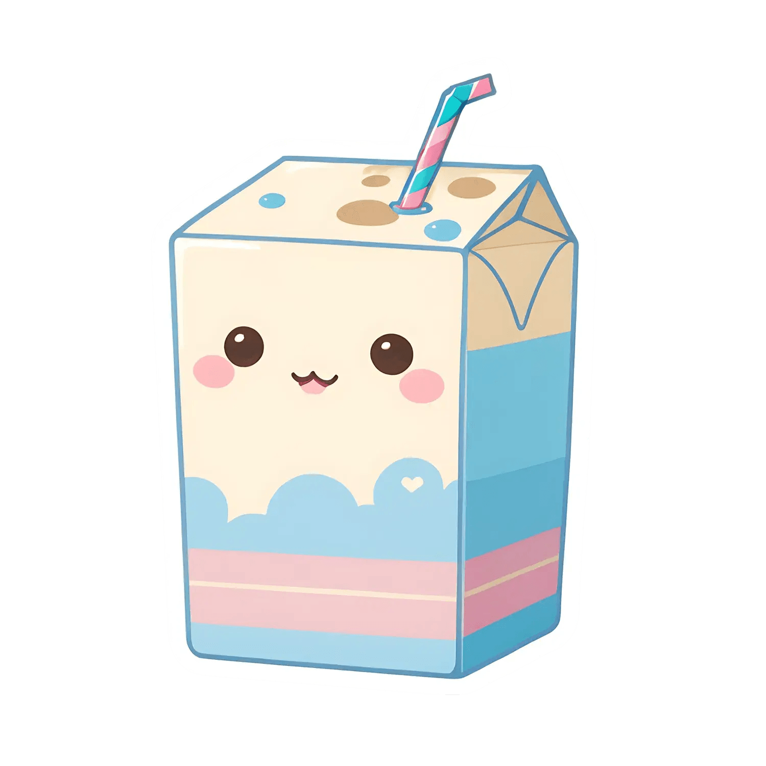 Cute Milk Carton - Sticker - Heat Press Transfer