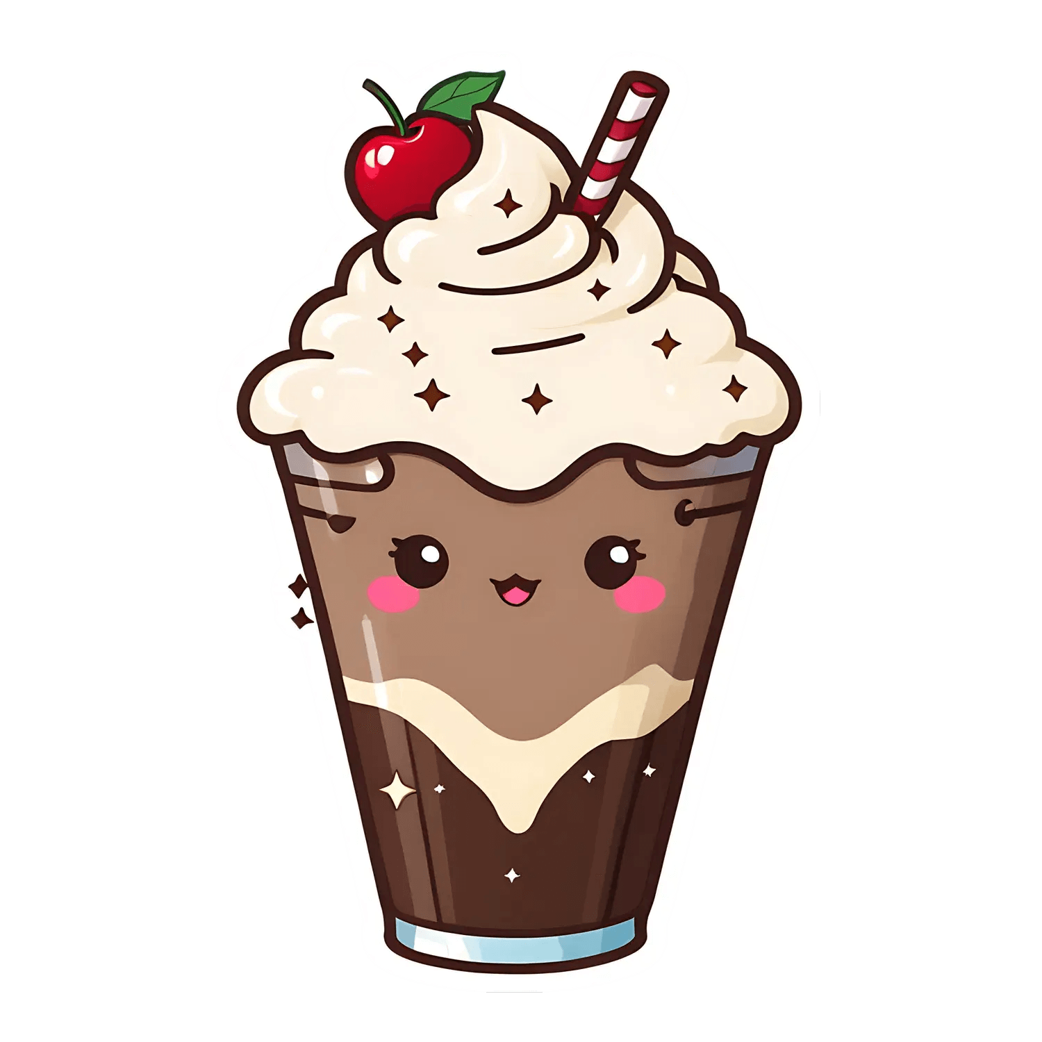 Cute Milkshake Sticker - Adorable Dessert Theme - Heat Press Transfer