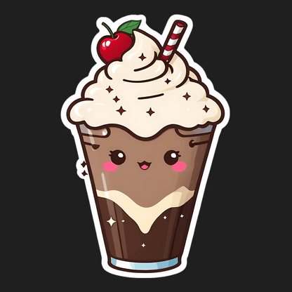 Cute Milkshake Sticker - Adorable Dessert Theme - Heat Press Transfer