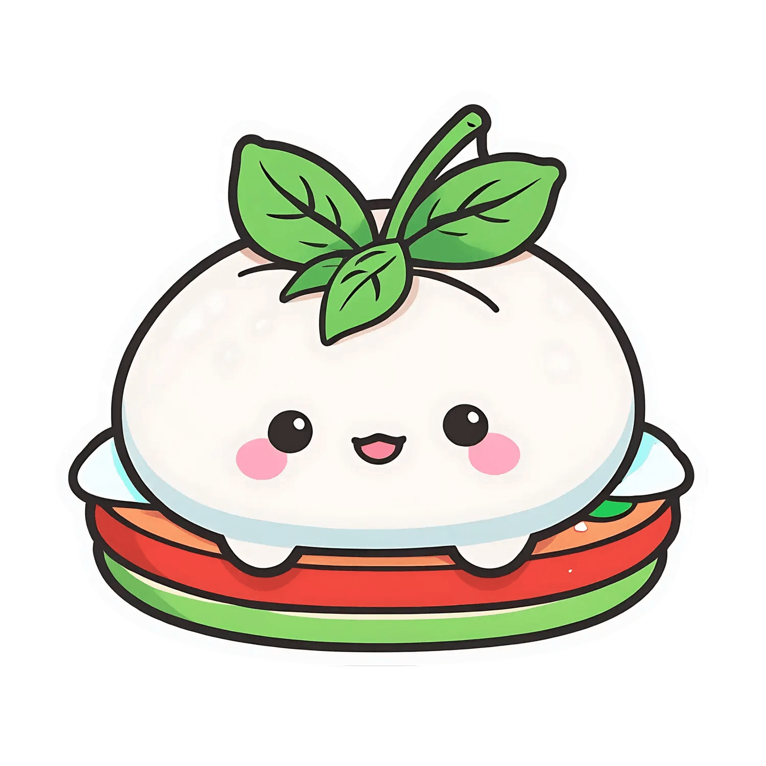 Cute Mochi - Food Sticker - Heat Press Transfer