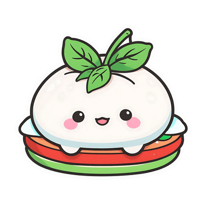 Cute Mochi - Food Sticker - Heat Press Transfer