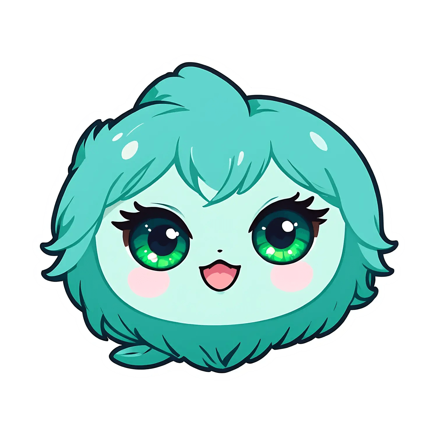 Cute Monster - Green Eyes Sticker - Heat Press Transfer