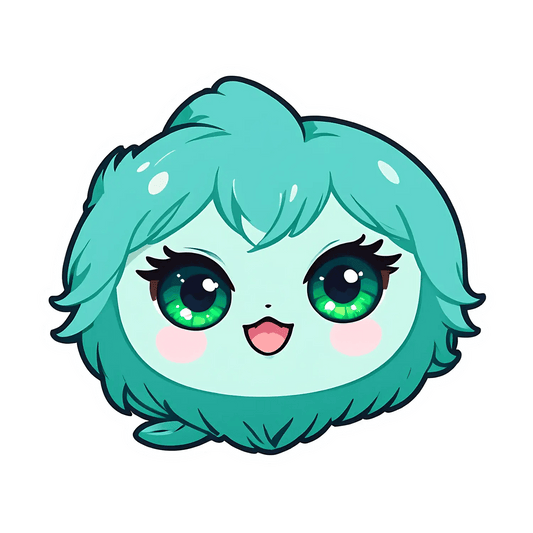 Cute Monster - Green Eyes Sticker - Heat Press Transfer