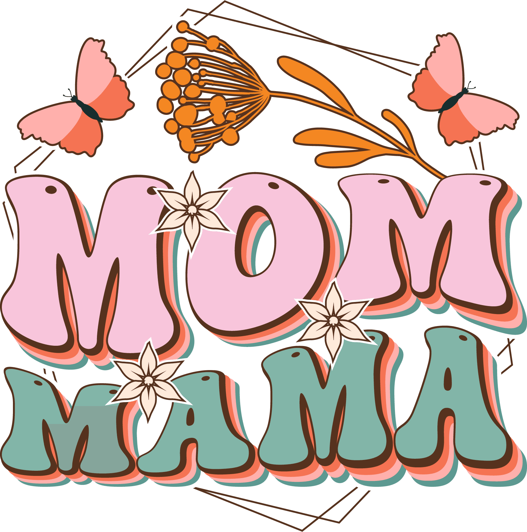 Cute Mother's Day Design - DTF Ready To Press - Heat Press Transfer