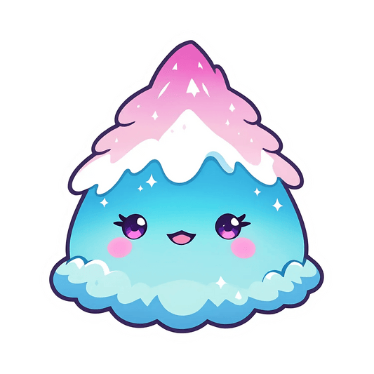 Cute Mountain Snow - Sticker - Heat Press Transfer