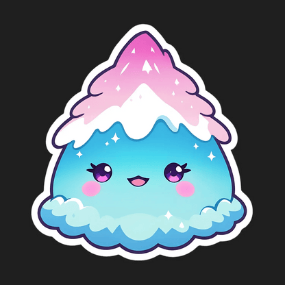 Cute Mountain Snow - Sticker - Heat Press Transfer