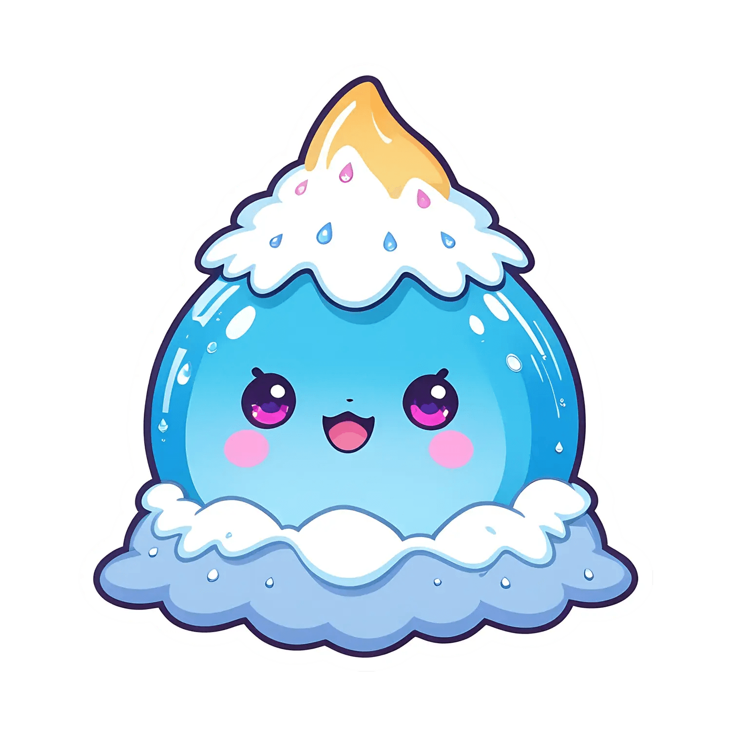Cute Mountain Sticker - Adorable UV DTF Sticker - Heat Press Transfer
